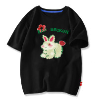 2023 New Summer Cotton Short Sleeves Black #CE01