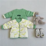 Kids cotton jacket thickening Reversible #CB01