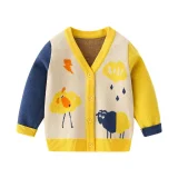 2023 Autumn Boys' Sweater Cardigan Cartoon