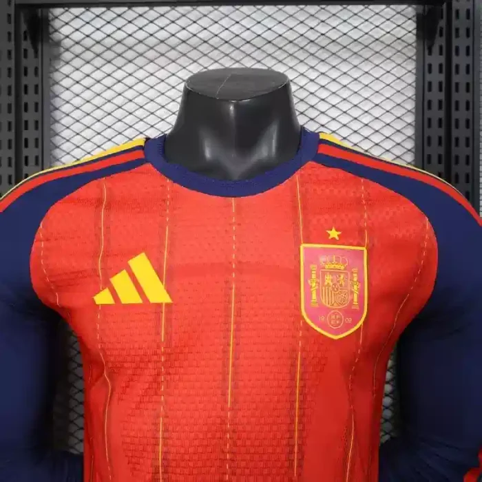 Long Sleeves Spain 2026 World Cup Home Jersey - Player Version
