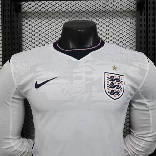 Long Sleeves  England 2026 World Cup Home Jersey - Player Version