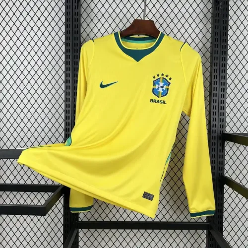 Long Sleeves Brazil 2026 World Cup Home Jersey - Fan Version
