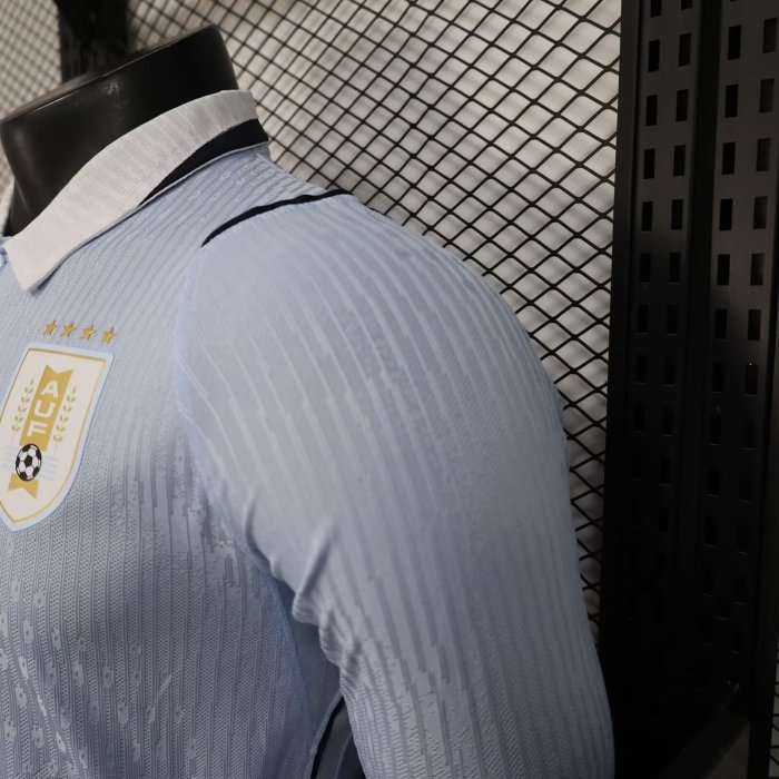 Long Sleeves Uruguay 2026 World Cup Home Jersey - Player Version