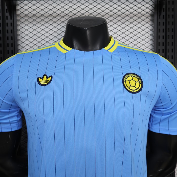 Colombia 2026 World Cup Retro Blue Jersey - Player Version