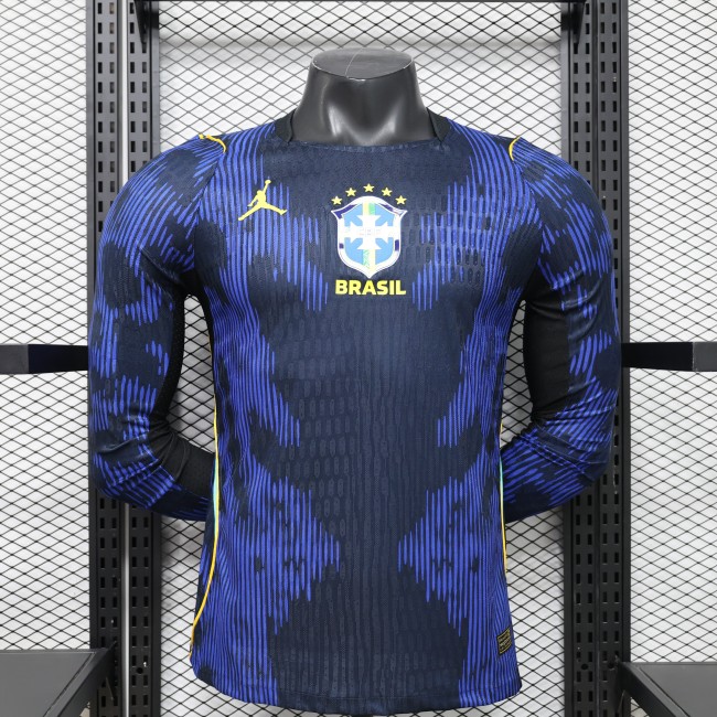 Long Sleeves Brazil 2026 World Cup Away Jersey - Player Version