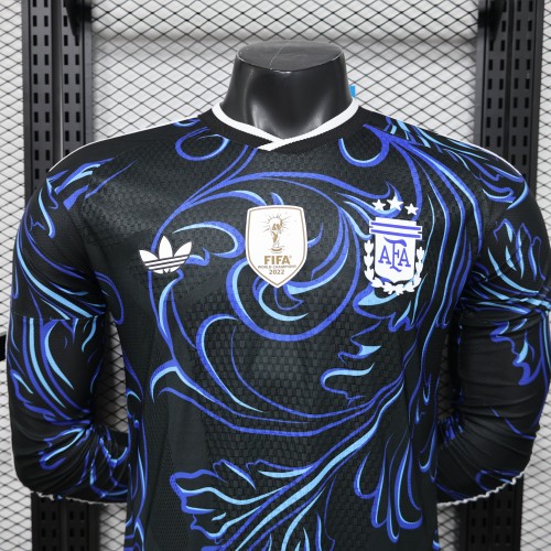 Long Sleeves Argentina 2026 World Cup Away Jersey - Player Version
