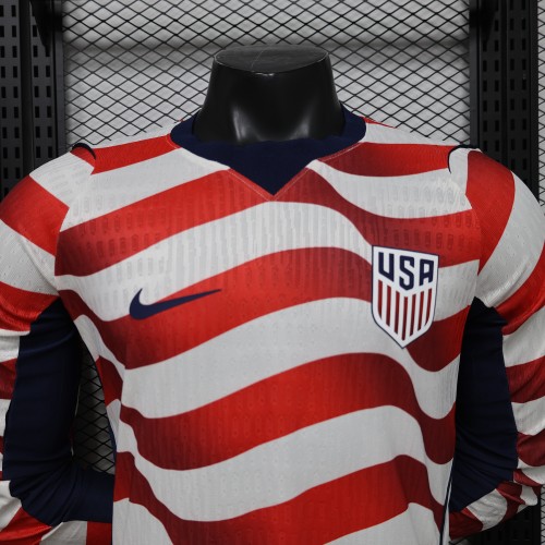 Long Sleeves USA 2026 World Cup Home Jersey - Player Version