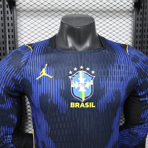 Long Sleeves Brazil 2026 World Cup Away Jersey - Player Version