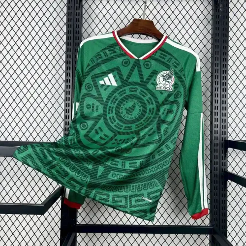 Long Sleeves Mexico 2026 World Cup Home Jersey - Fan Version