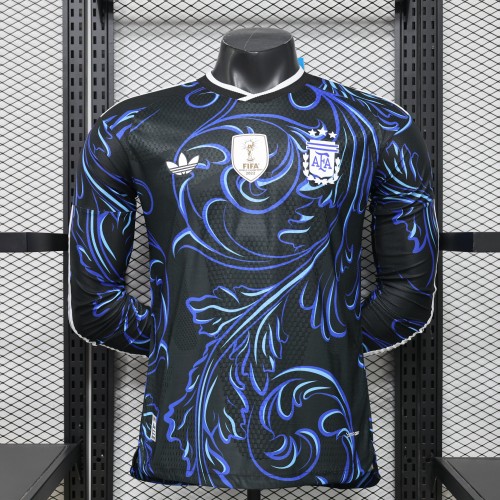 Long Sleeves Argentina 2026 World Cup Away Jersey - Player Version