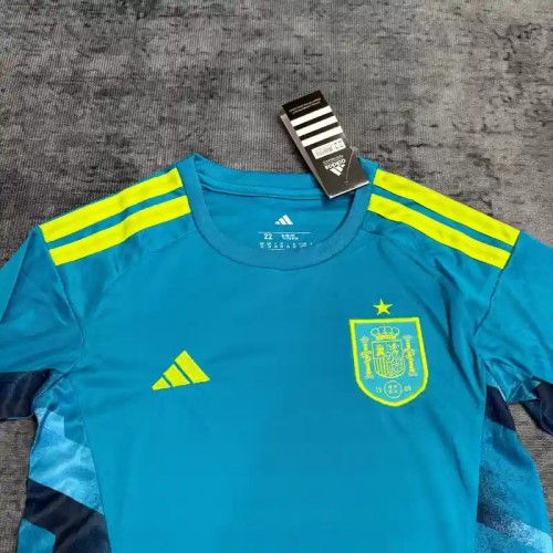 Long Sleeves Spain 2026 World Cup Goalkeeper  – Kids Kit