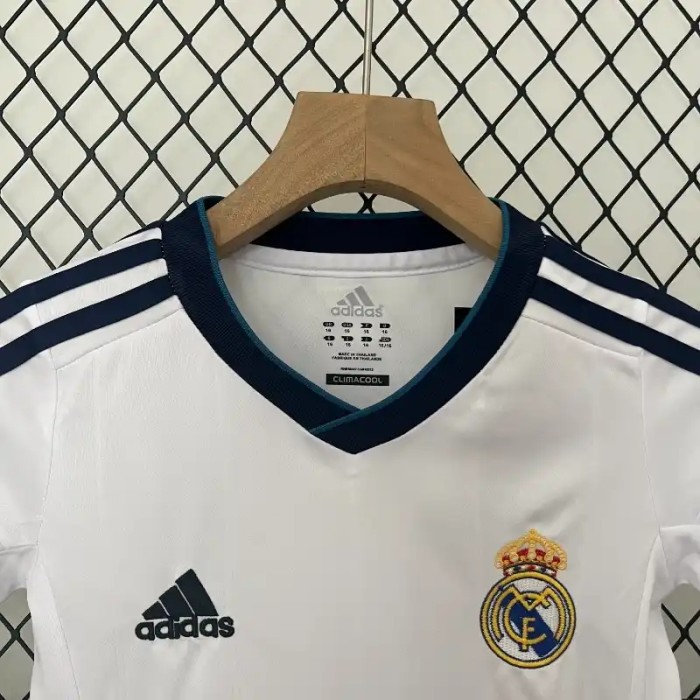 Real Madrid 12/13 Retro Home Soccer Jersey- Kids Kit
