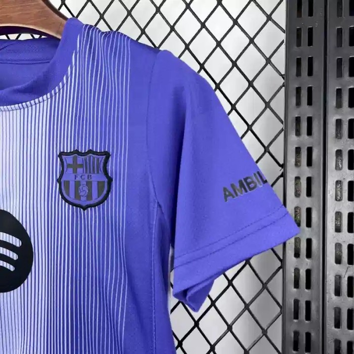 Barcelona 25/26 Purple Goalkeeper Jersey – Kids Kit