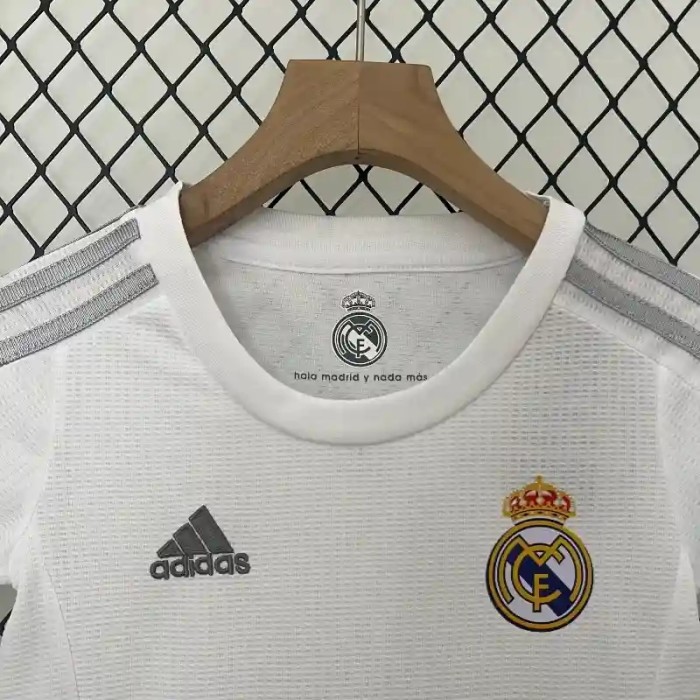 Real Madrid 15/16 Retro Home Soccer Jersey- Kids Kit
