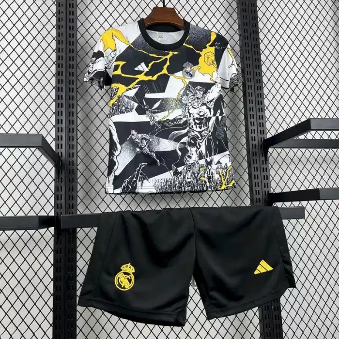 Real Madrid 25/26 Madrid Pre-Match Soccer Jersey- Kids Kit
