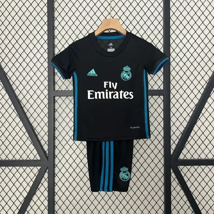Real Madrid 17/18 Retro Away Soccer Jersey- Kids Kit