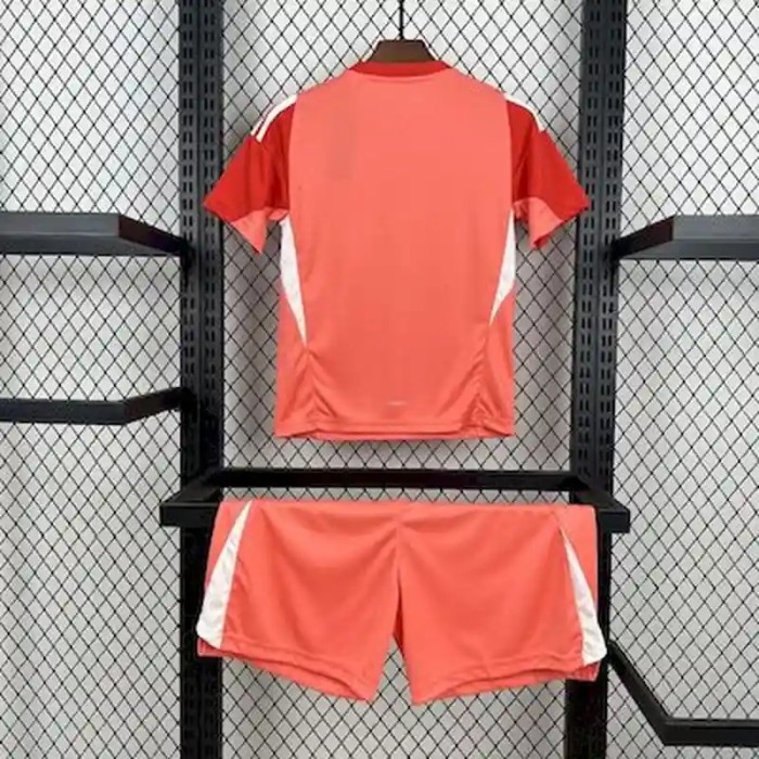 Real Madrid 25/26 Red Goalkeeper Soccer Jersey- Kids Kit