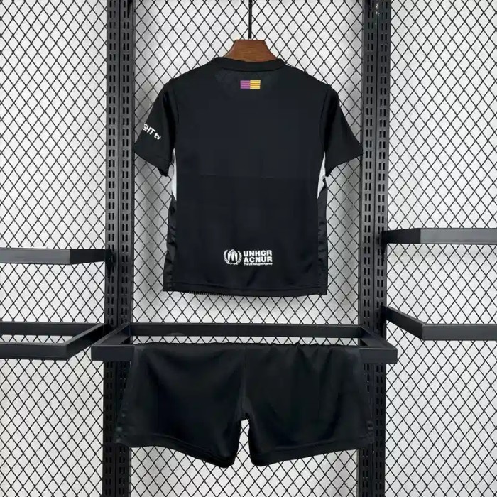 Barcelona 25/26 Black Goalkeeper Jersey – Kids Kit