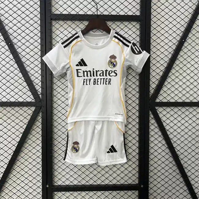 Real Madrid 25/26 Home Soccer Jersey- Kids Kit