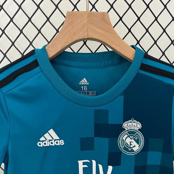 Real Madrid 17/18 Retro Third Soccer Jersey- Kids Kit