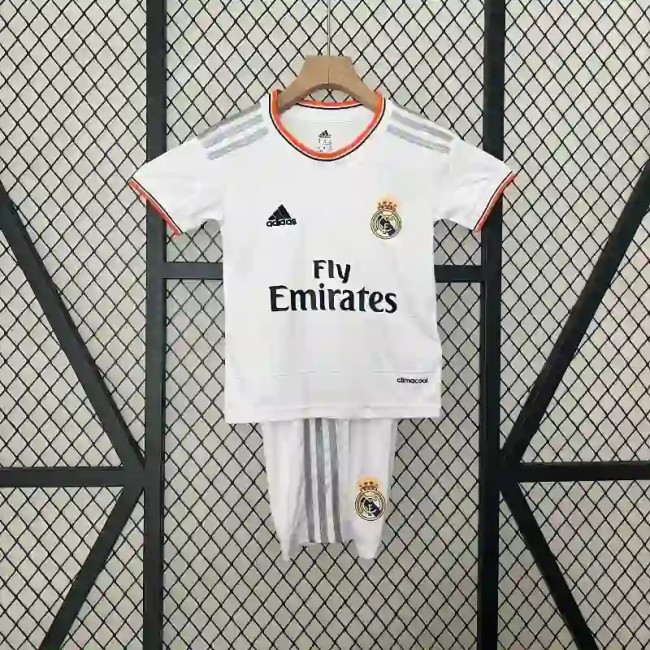 Real Madrid 13/14 Retro Home Soccer Jersey- Kids Kit