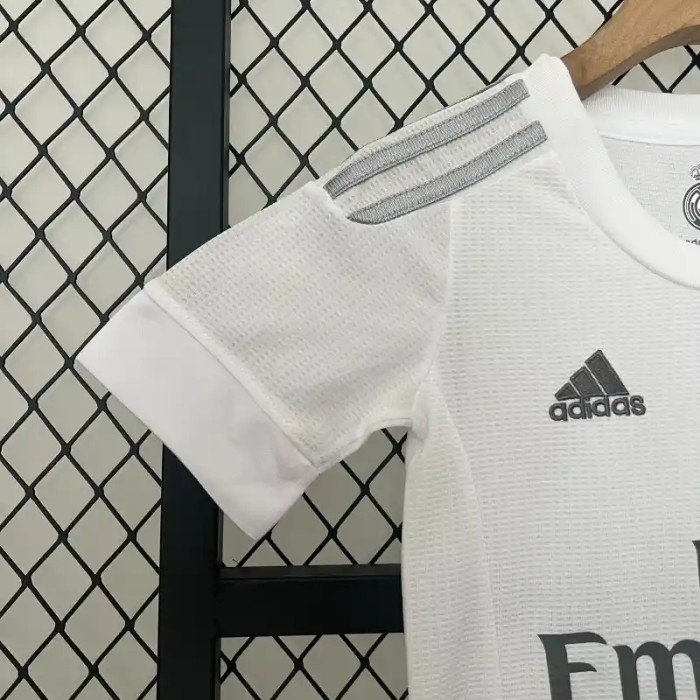 Real Madrid 15/16 Retro Home Soccer Jersey- Kids Kit