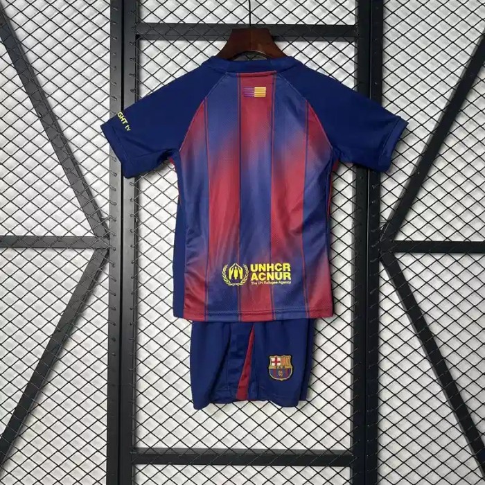 Barcelona 25/26 Home Soccer Jersey – Kids Kit