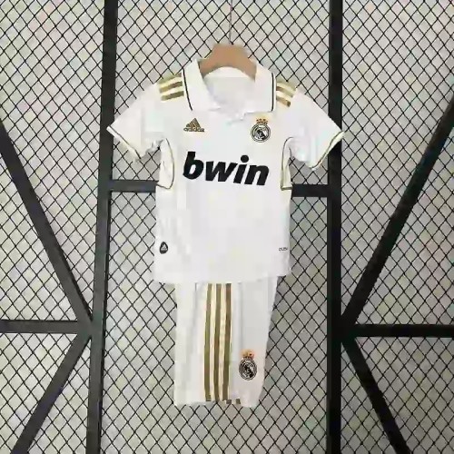 Real Madrid 11/12 Retro Home Soccer Jersey- Kids Kit