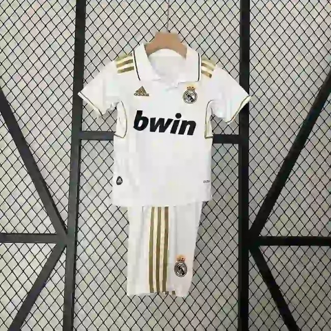 Real Madrid 11/12 Retro Home Soccer Jersey- Kids Kit