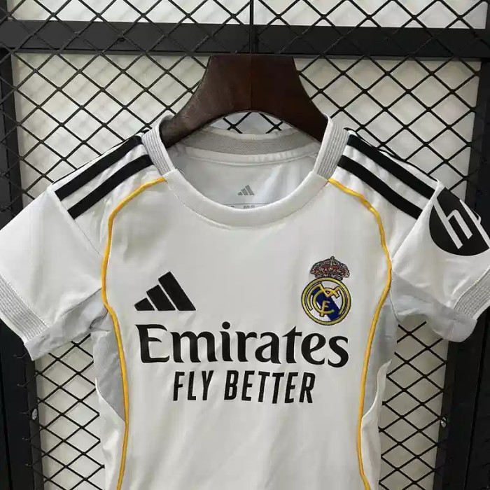 Real Madrid 25/26 Home Soccer Jersey- Kids Kit