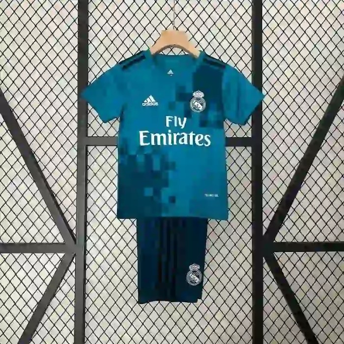 Real Madrid 17/18 Retro Third Soccer Jersey- Kids Kit