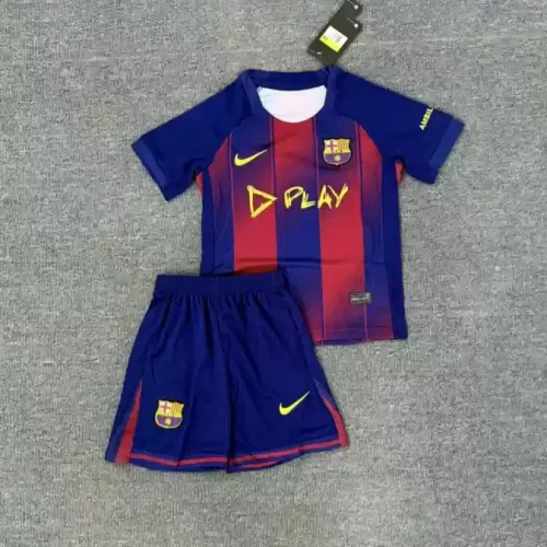 Barcelona 25/26 Home Soccer Jersey – Kids Kit