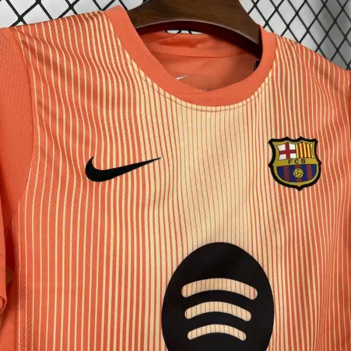Barcelona 25/26 Orange Goalkeeper Jersey – Kids Kit