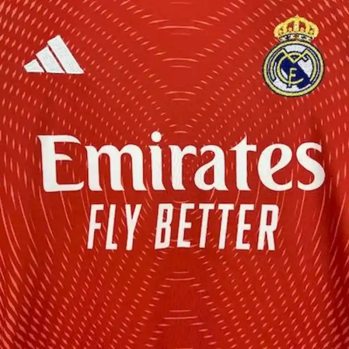Real Madrid 25/26 Red Goalkeeper Soccer Jersey- Kids Kit
