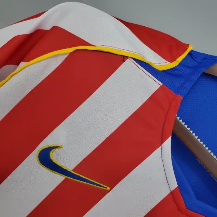 Atletico Madrid 2004-05 Home Retro Soccer Jersey- Fan Version