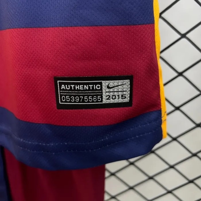 Barcelona 2015-16 Retro Home Soccer Jersey- Kids Kit