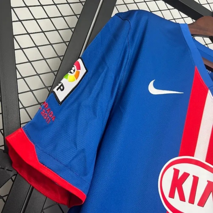 Atletico Madrid 2010-11 Home Retro Soccer Jersey- Fan Version