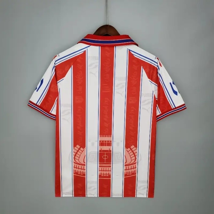 Atletico Madrid 1996- 97 Home Retro Soccer Jersey- Fan Version