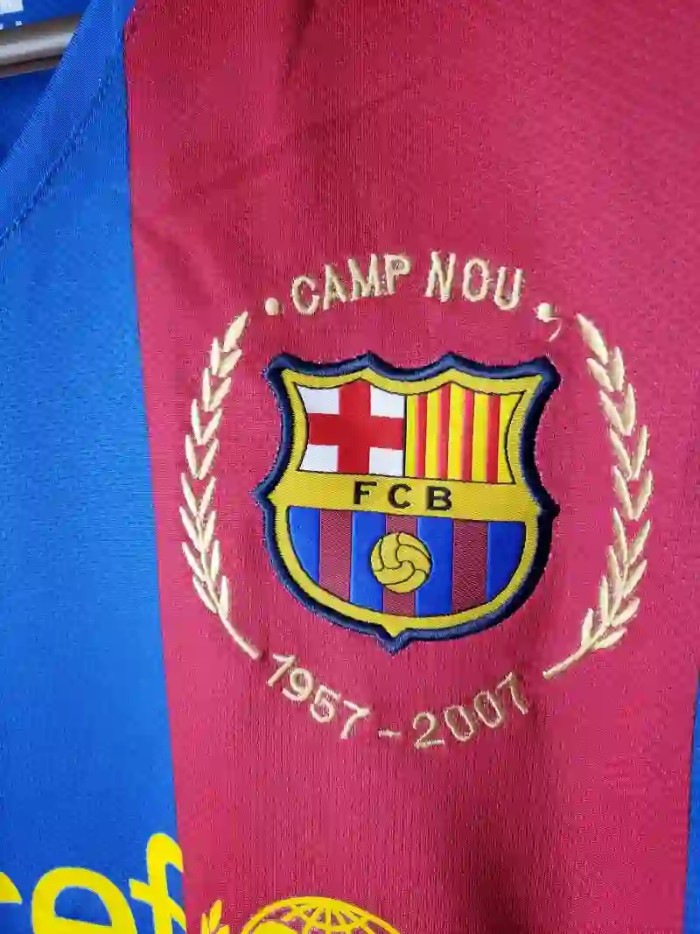 Barcelona 2007-08 Home Retro Soccer Jersey- Fan Version
