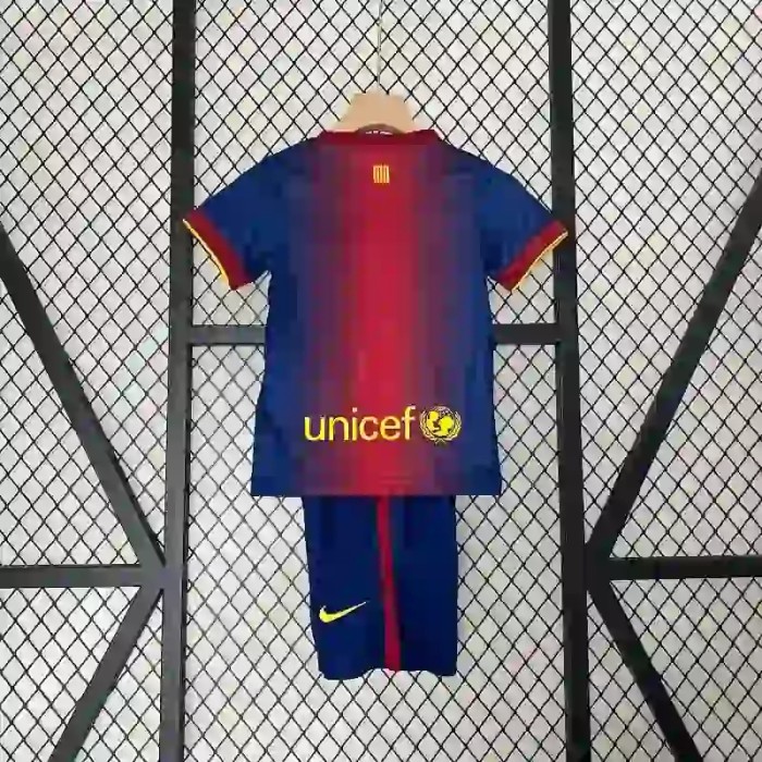 Barcelona 2012-13 Retro Home Soccer Jersey- Kids Kit