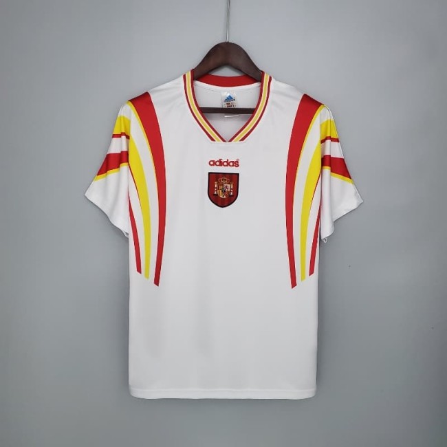 Spain 1996  Away Retro Soccer Jersey - Fan Version