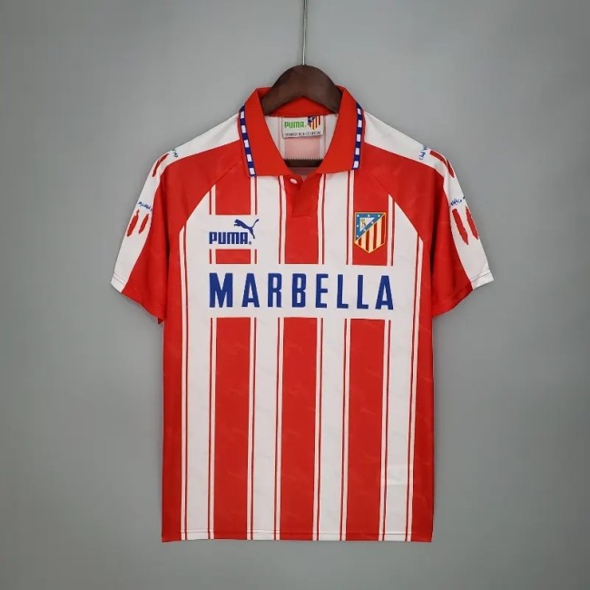 Atletico Madrid 1994-95 Home Retro Soccer Jersey- Fan Version