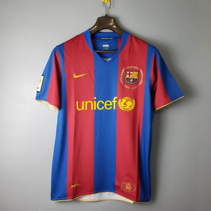 Barcelona 2007-08 Home Retro Soccer Jersey- Fan Version