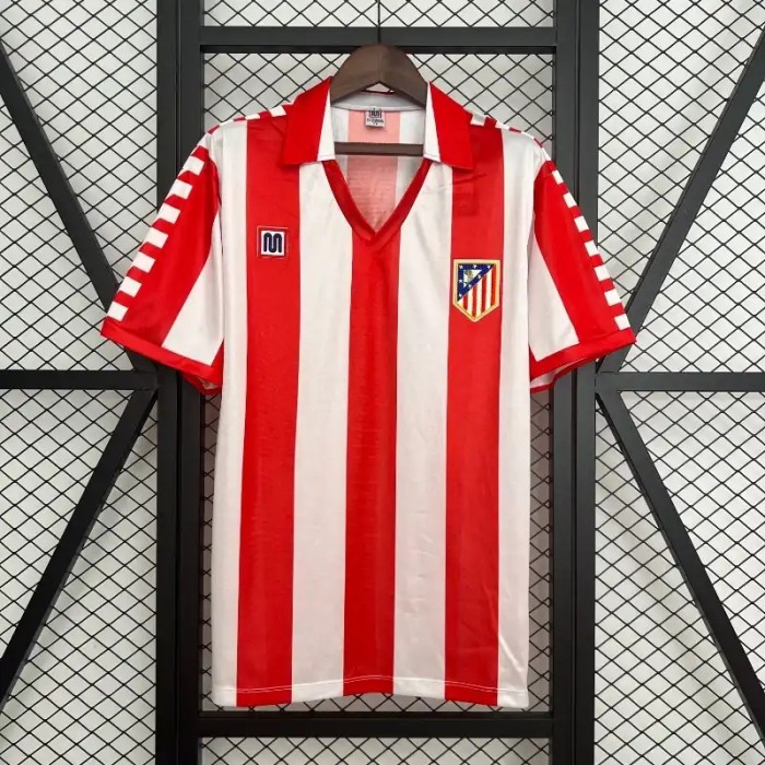 Atletico Madrid 1982-83 Home Retro Soccer Jersey- Fan Version