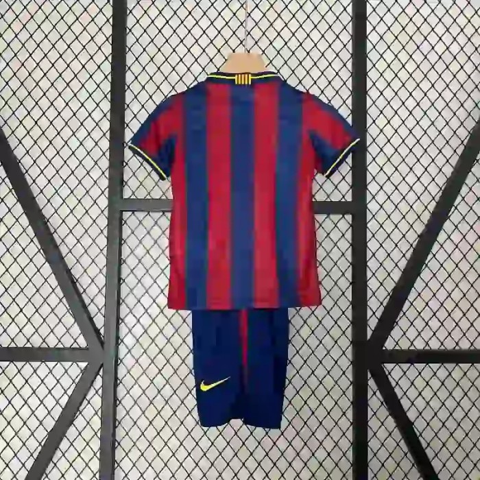 Barcelona  2009-10 Retro Home Soccer Jersey- Kids Kit