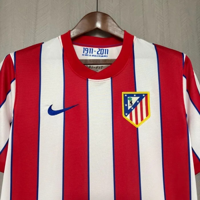 Atletico Madrid 2011-12 Home Retro Soccer Jersey- Fan Version