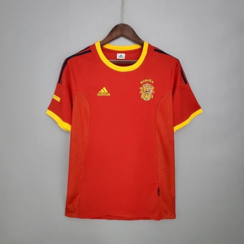 Spain 2002 Home Retro Soccer Jersey - Fan Version
