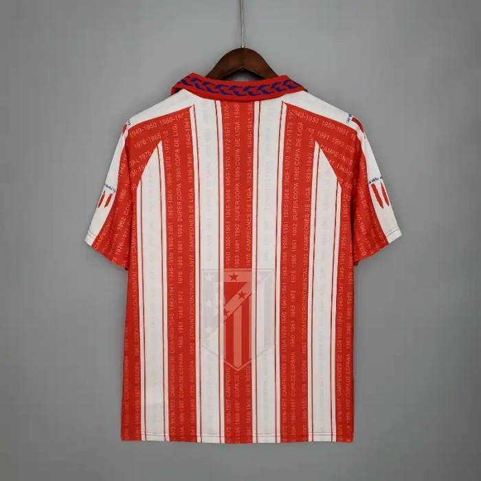 Atletico Madrid 1995-96 Home Retro Soccer Jersey- Fan Version