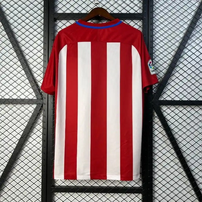 Atletico Madrid 2016-17 Home Retro Soccer Jersey- Fan Version
