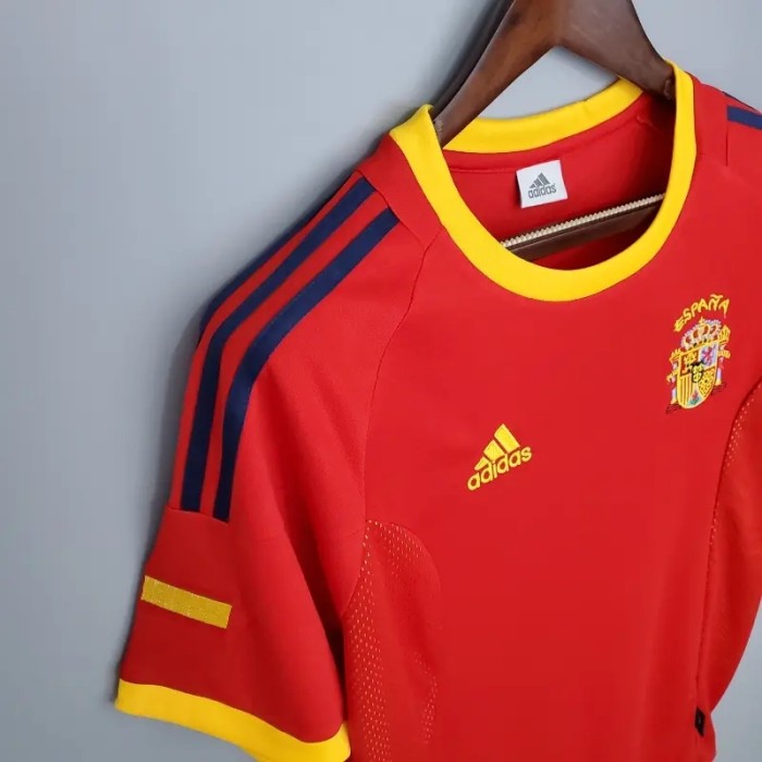 Spain 2002 Home Retro Soccer Jersey - Fan Version